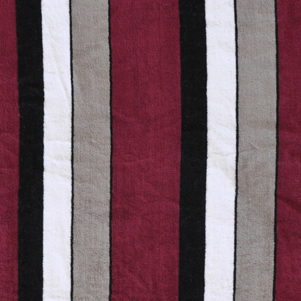 Stripe Maroon Hooded Towel