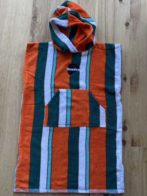 Stripe Orange Hooded Towel - Image 2